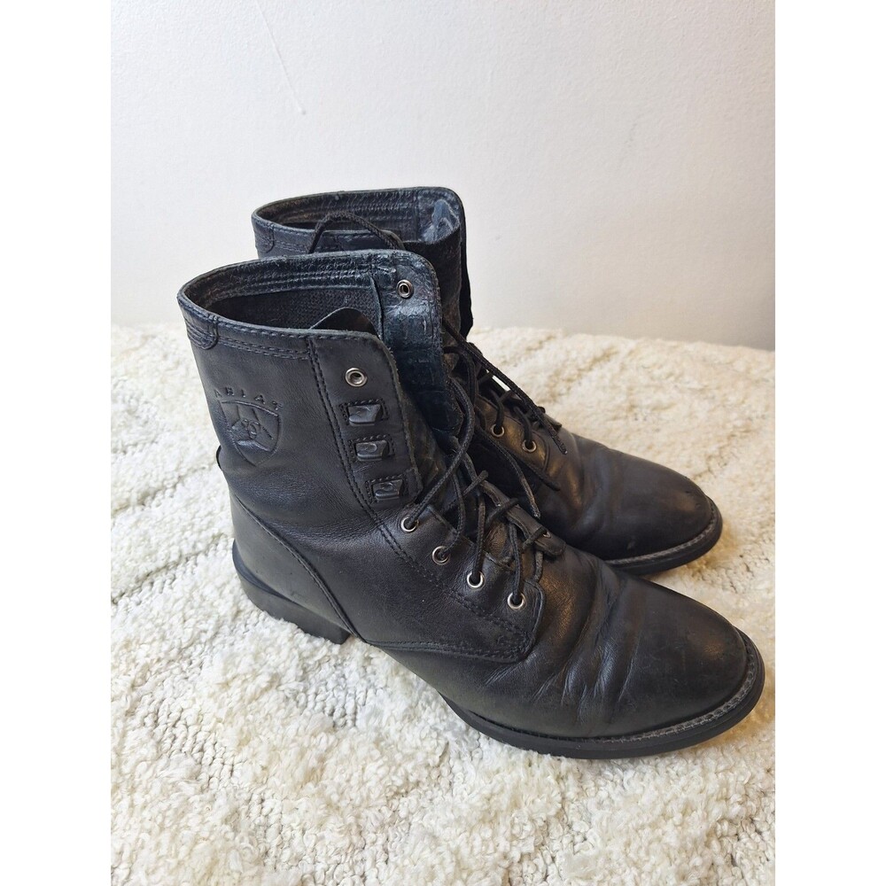 ARIAT HERITAGE Boots Lacer Roper Leather Black Women Sz 7B 33501 Kilties Western